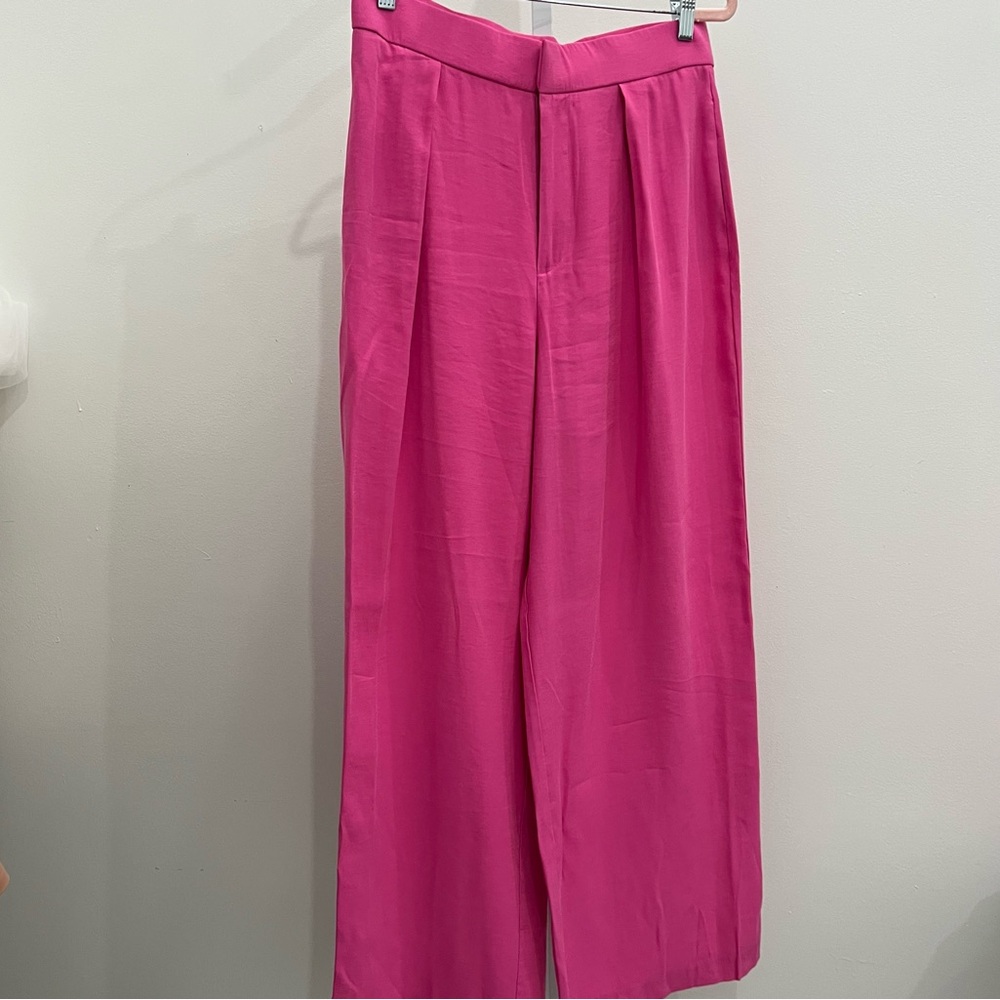 Zara Pink Wide Leg Pants Sz 12